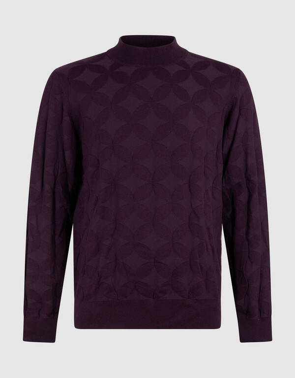 Glitzernder Strickpullover, Dunkelrot SHOEBY MEN