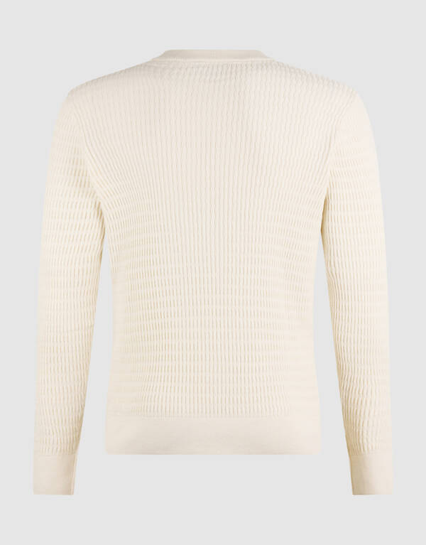 Strukturpullover gebrochenes Wei&szlig; SHOEBY MEN