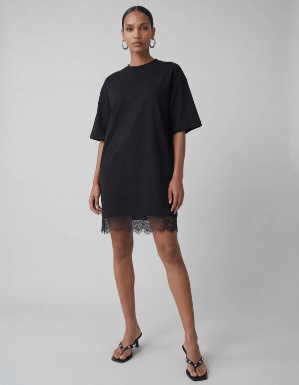 Kanten Mini Kleid Schwarz SHOEBY WOMEN