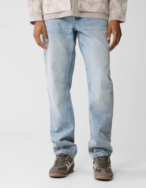 Modern Straight Fit Jeans Mediumstone L32 SHOEBY MEN