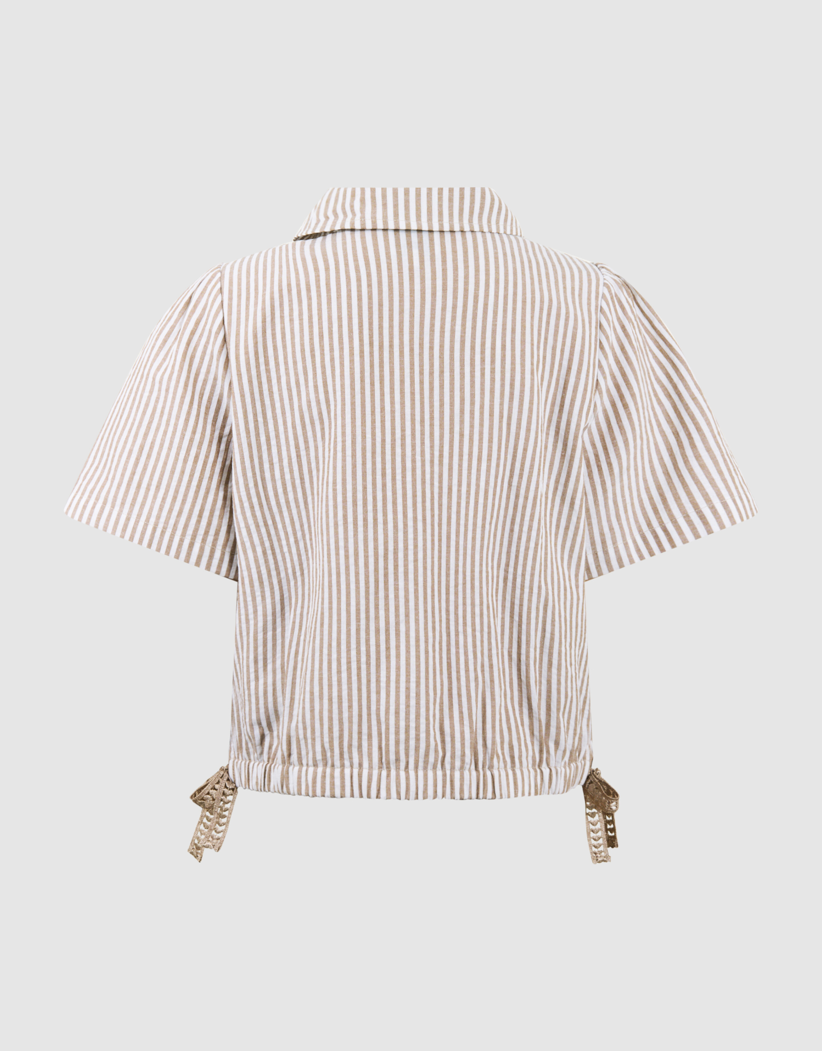 Nadelstreifenstickerei-Bluse Braun SHOEBY GIRLS