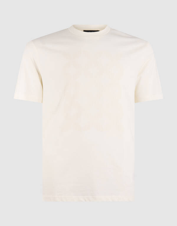 Gestreiftes Artwork-T-Shirt Gebrochen Wei&szlig; SHOEBY MEN