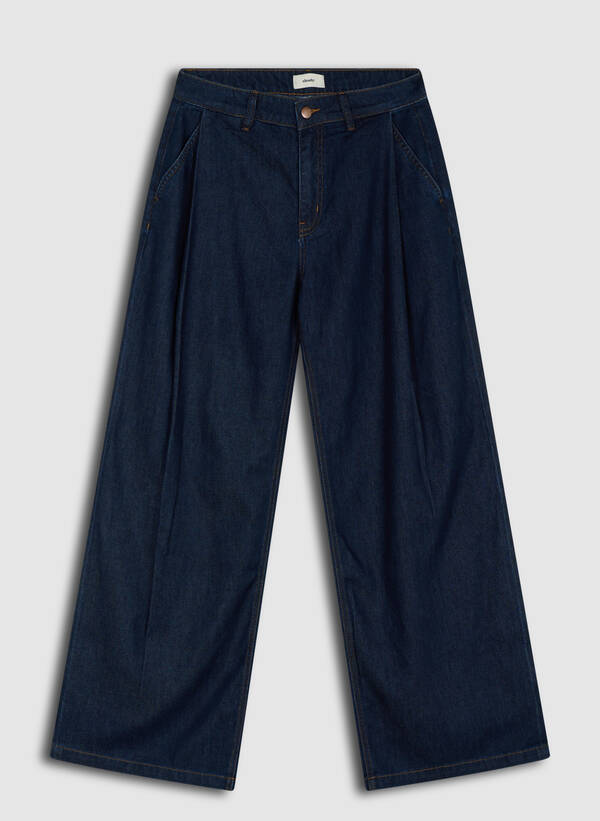Jeans im Pleated Wide Leg Fit Dunkelblau SHOEBY WOMEN