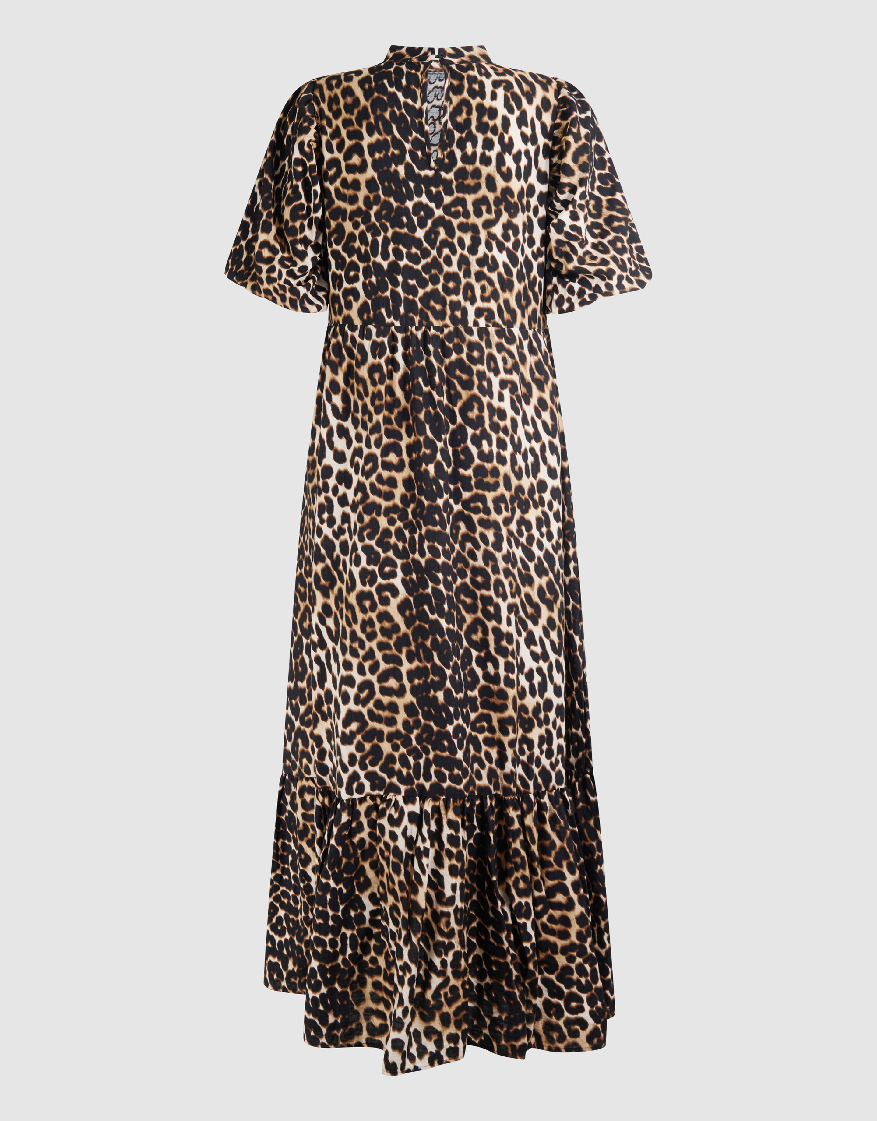 R&uuml;schen Leoparden Maxi Kleid Braun SHOEBY WOMEN