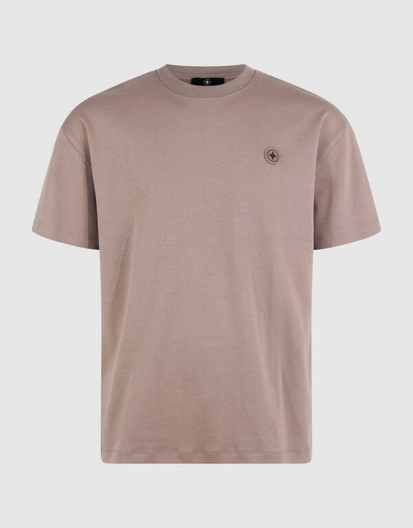 Stickabzeichen T-Shirt Hellbraun SHOEBY MEN