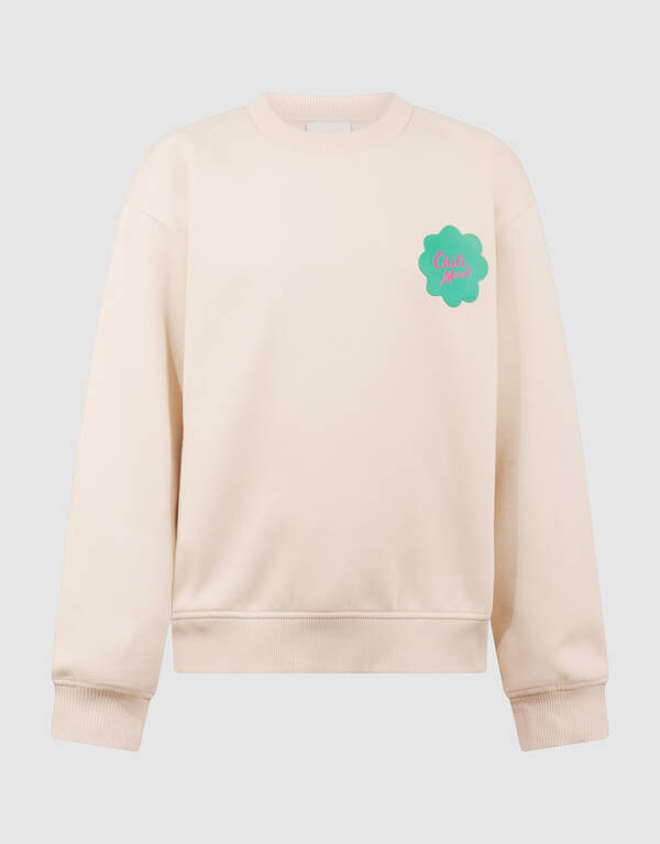 Peper Artwork Pullover Gebrochen Wei&szlig; SHOEBY GIRLS