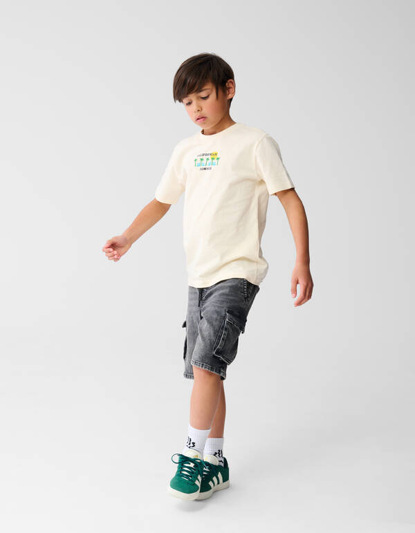 Denim Cargo Short Dunkelgrau SHOEBY BOYS