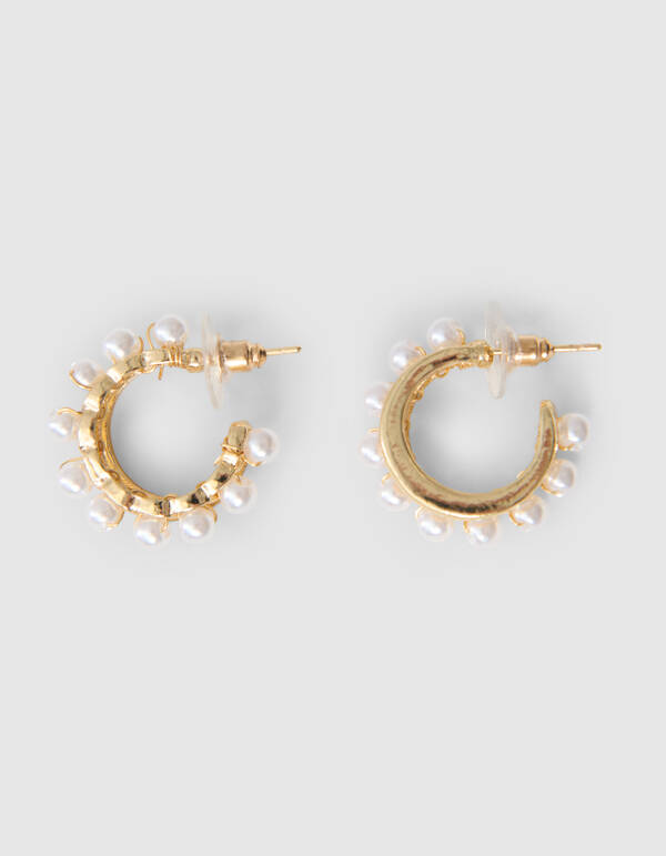 Perlen Creolen Gold SHOEBY ACCESSOIRES