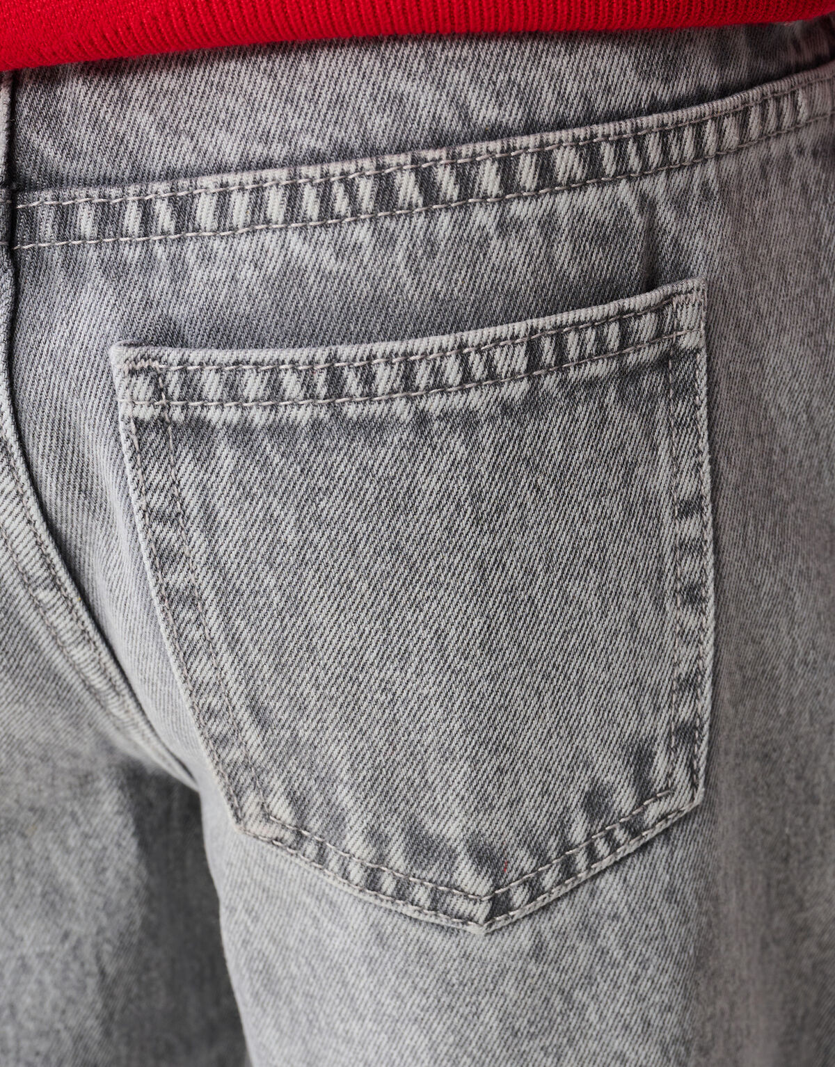 Rose Stud Weitbein-Jeans Hellgrau SHOEBY GIRLS