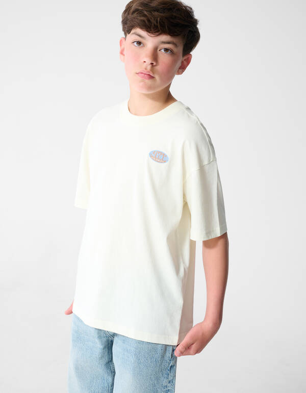 Brick Artwork T-Shirt Gebrochen Wei&szlig; SHOEBY BOYS