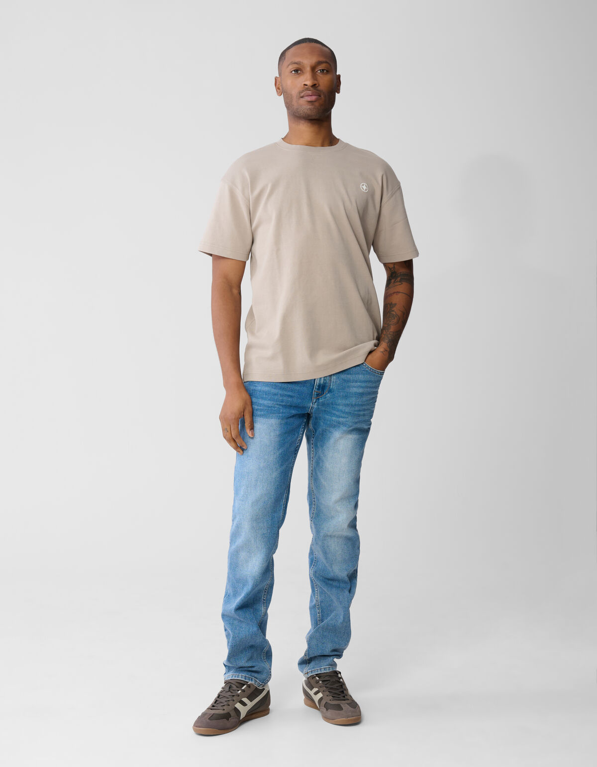 Slim Straight Fit Jeans Mediumstone L34 SHOEBY MEN