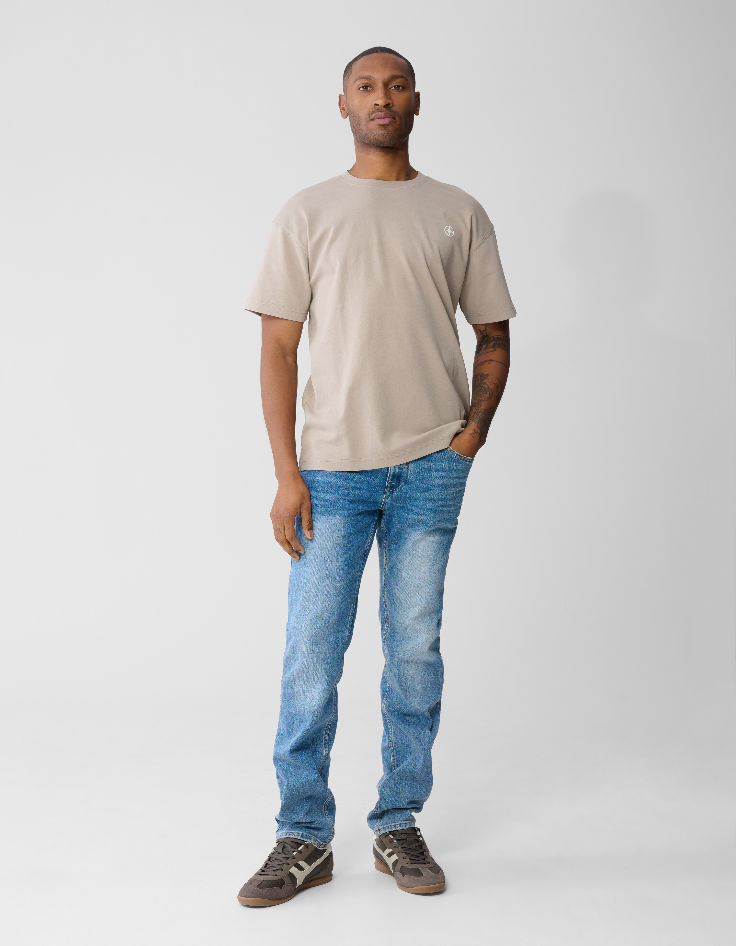 Slim Straight Fit Jeans Mediumstone L34 SHOEBY MEN