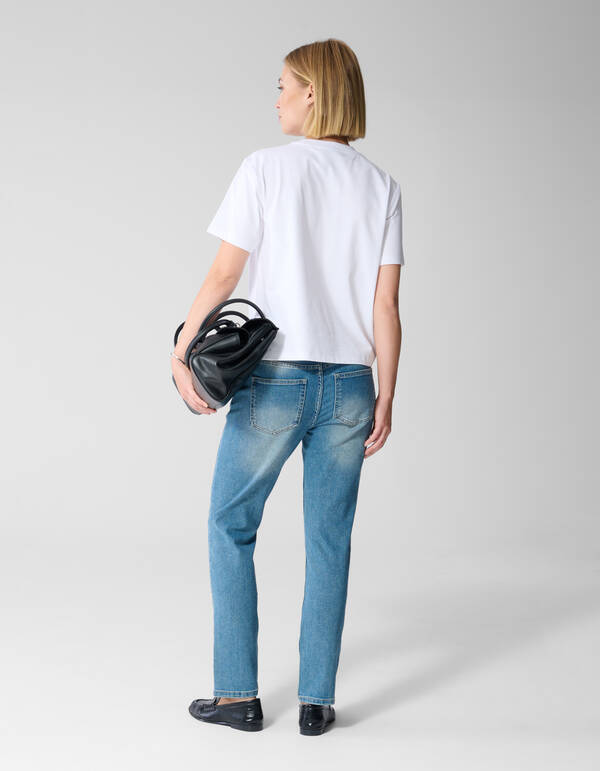 Basic-T-Shirt Wei&szlig; By Lonneke SHOEBY WOMEN