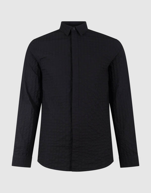 Struktur Hemd Schwarz SHOEBY MEN