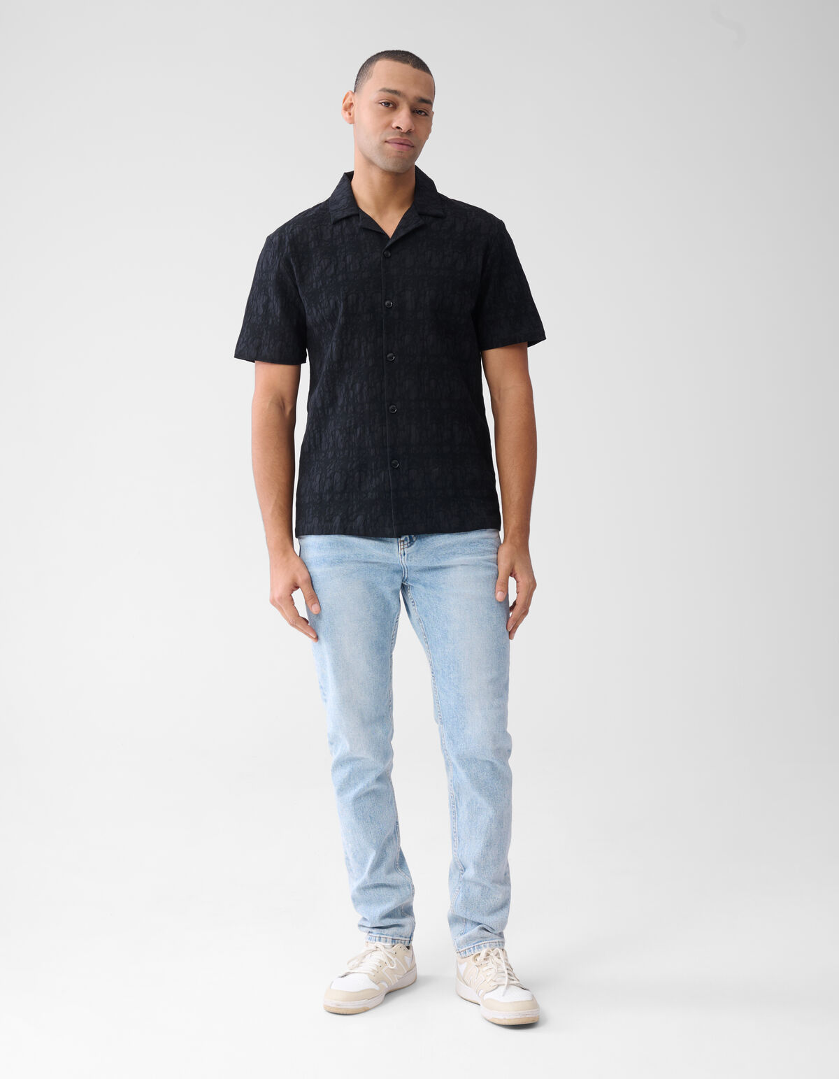 Strukturhemd Dunkelblau SHOEBY MEN
