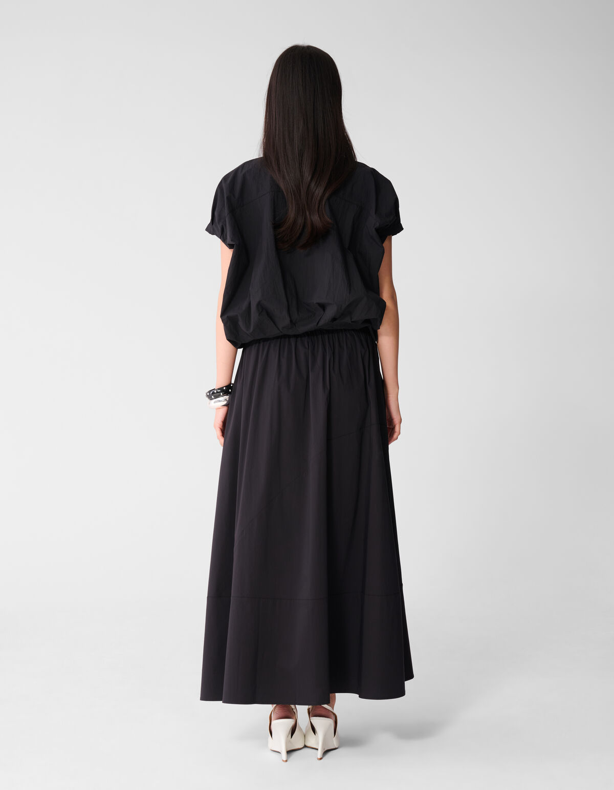 Popeline Maxi Rock Schwarz SHOEBY WOMEN