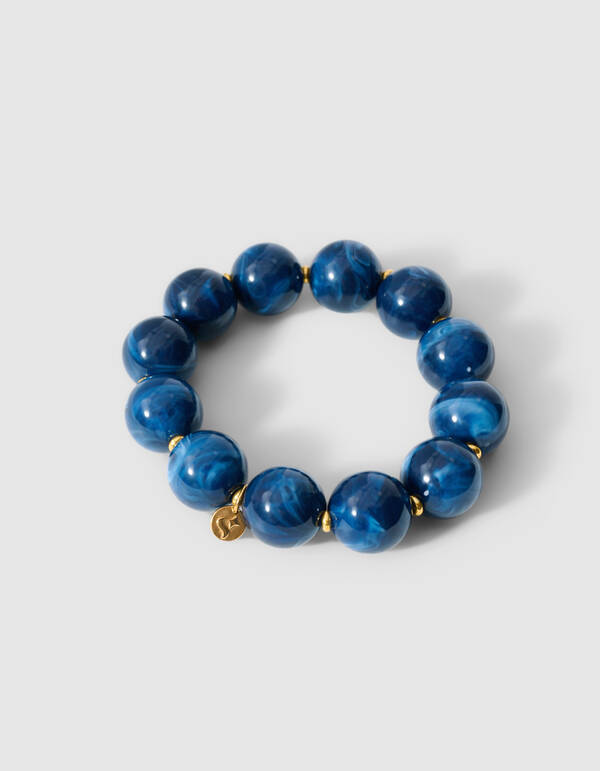 Perlenarmband Dunkelblau SHOEBY ACCESSOIRES