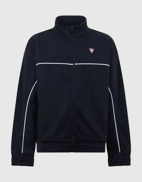 Dunkelblaue Jacke mit weichem Rei&szlig;verschluss SHOEBY BOYS