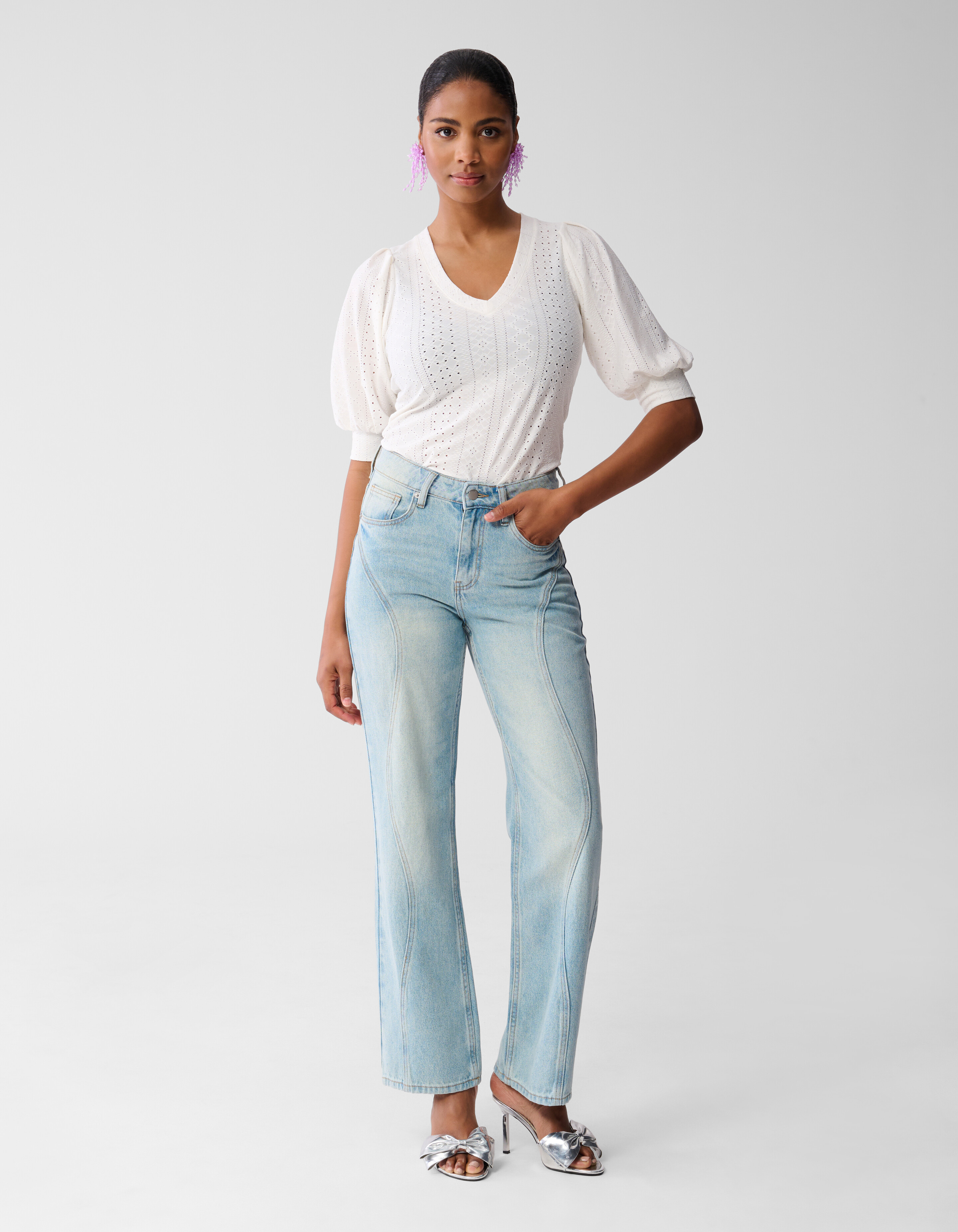 Besticktes Top Off White SHOEBY WOMEN