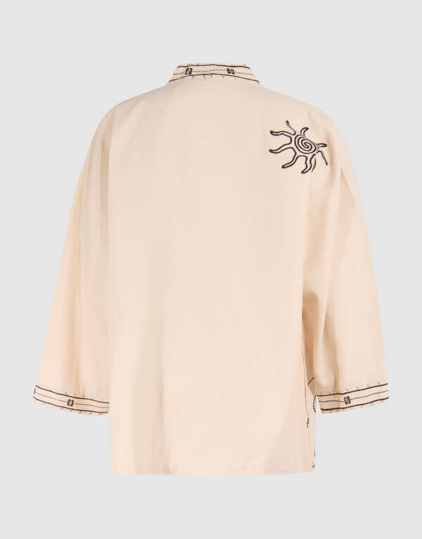 Artwork Kimono Jacke Off White SHOEBY WOMEN