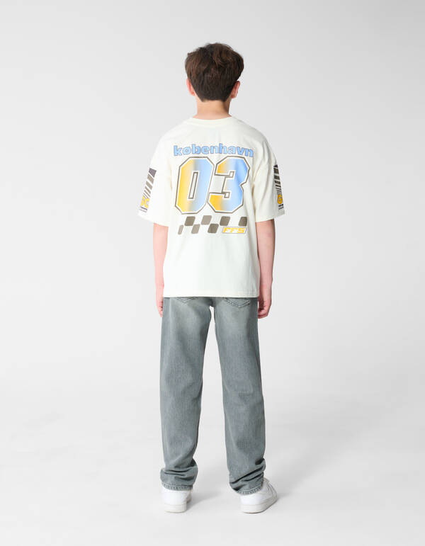Race Artwork T-Shirt Gebrochen Wei&szlig; SHOEBY BOYS