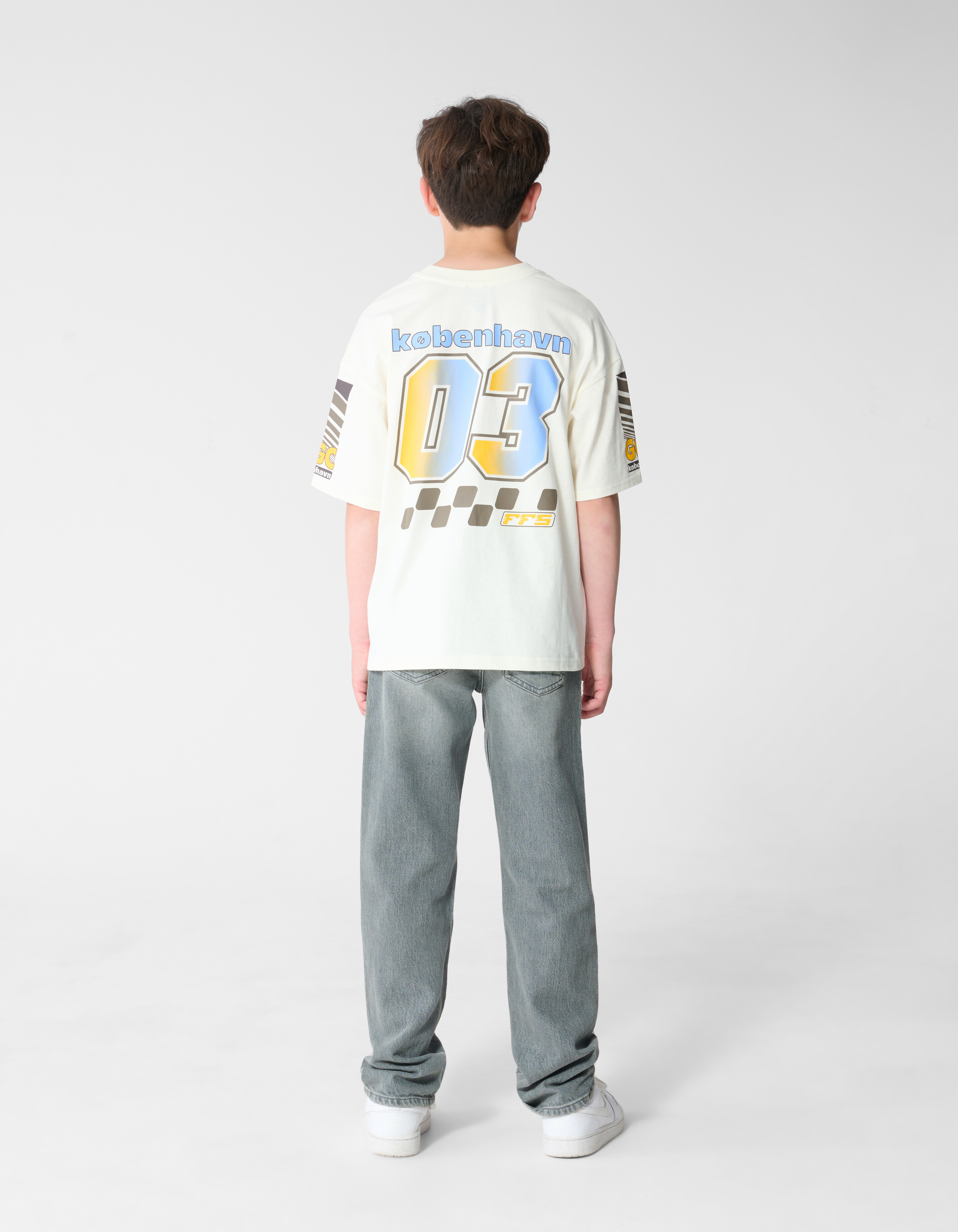 Race Artwork T-Shirt Gebrochen Wei&szlig; SHOEBY BOYS