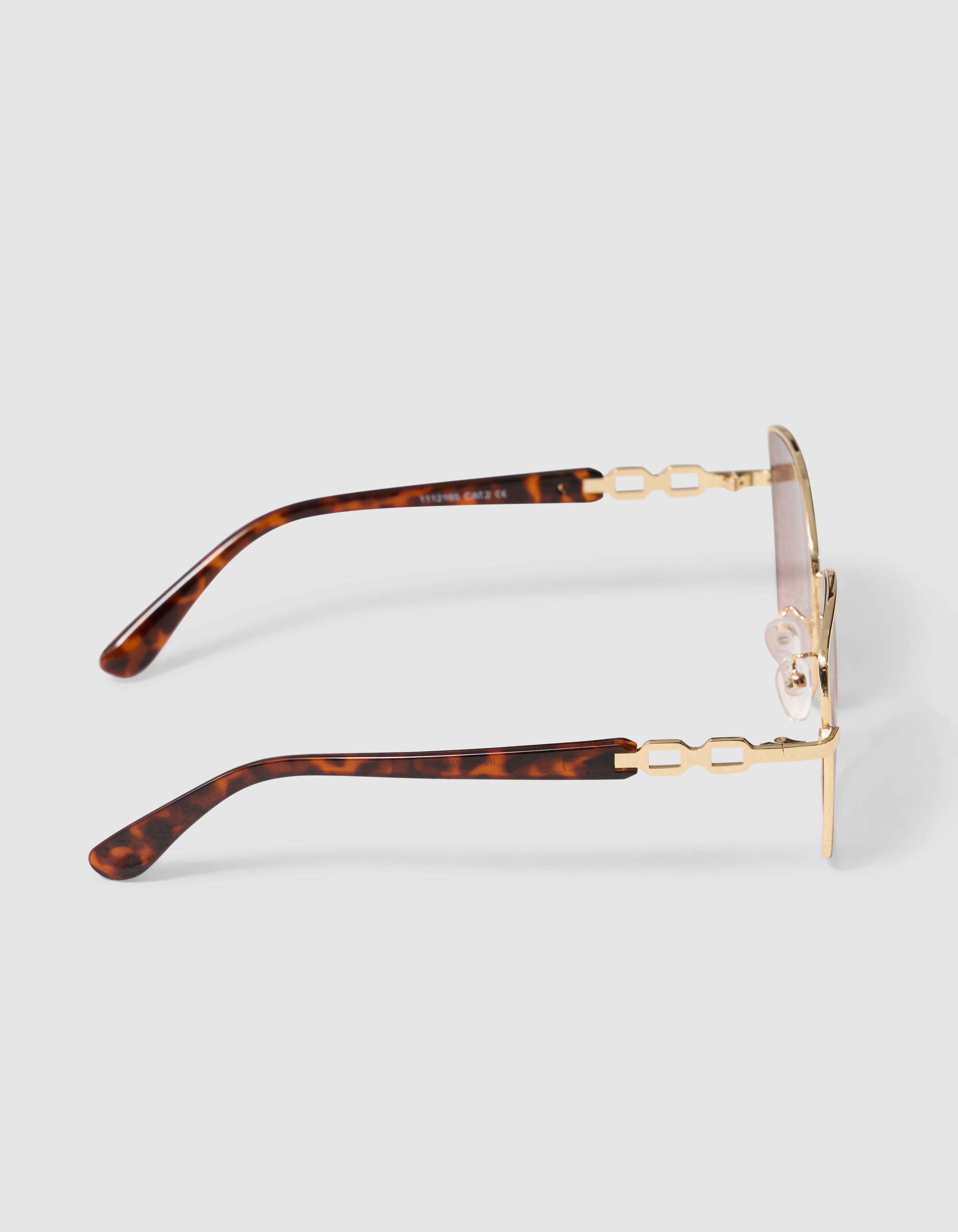 Kleine Ketten-Sonnenbrille Hellbraun SHOEBY ACCESSOIRES