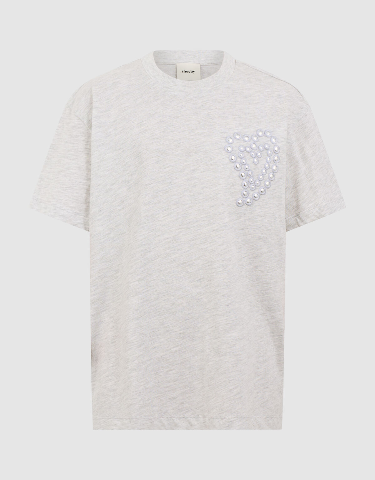 Heart Mirror Artwork T-Shirt Hellgrau SHOEBY GIRLS