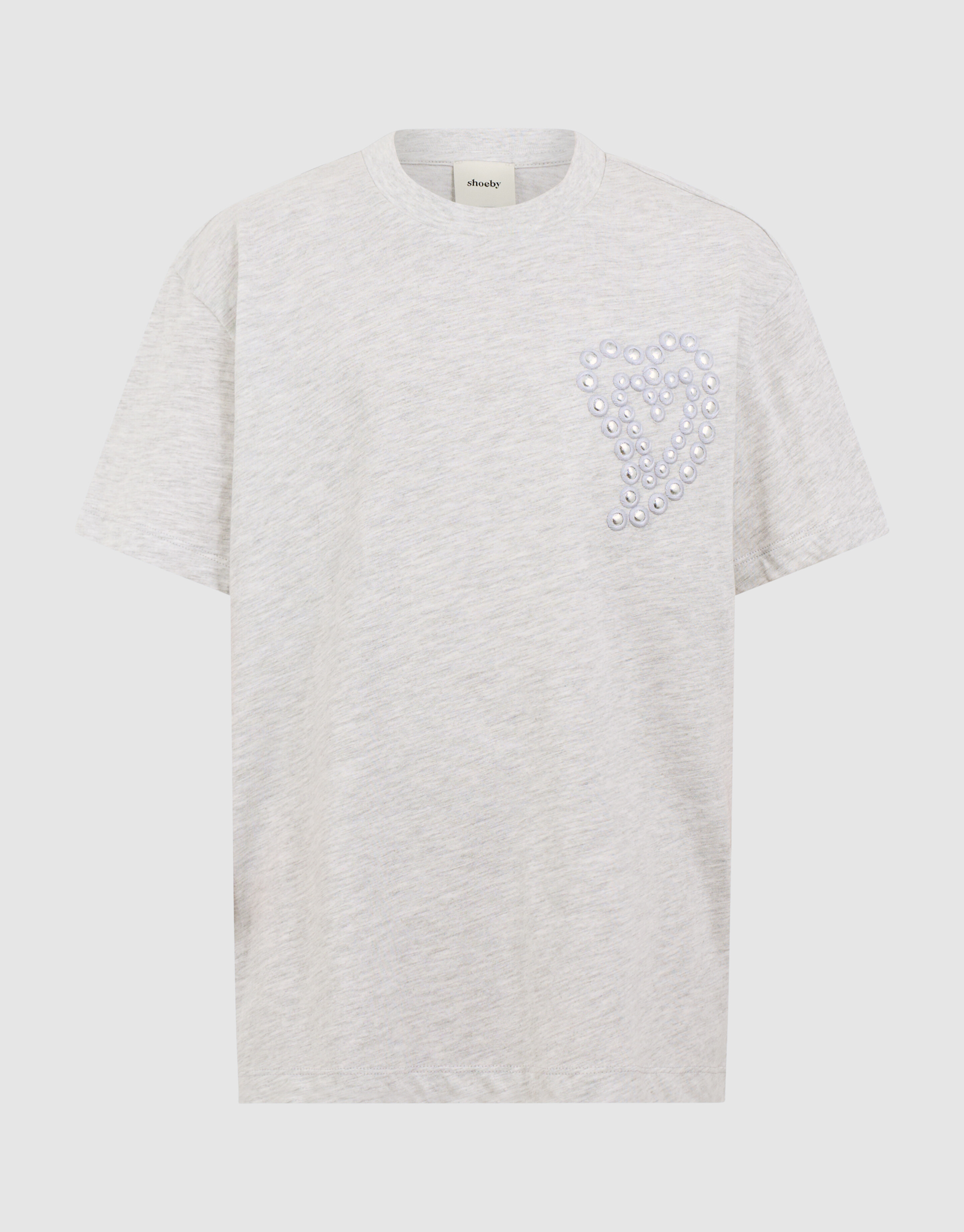 Heart Mirror Artwork T-Shirt Hellgrau SHOEBY GIRLS