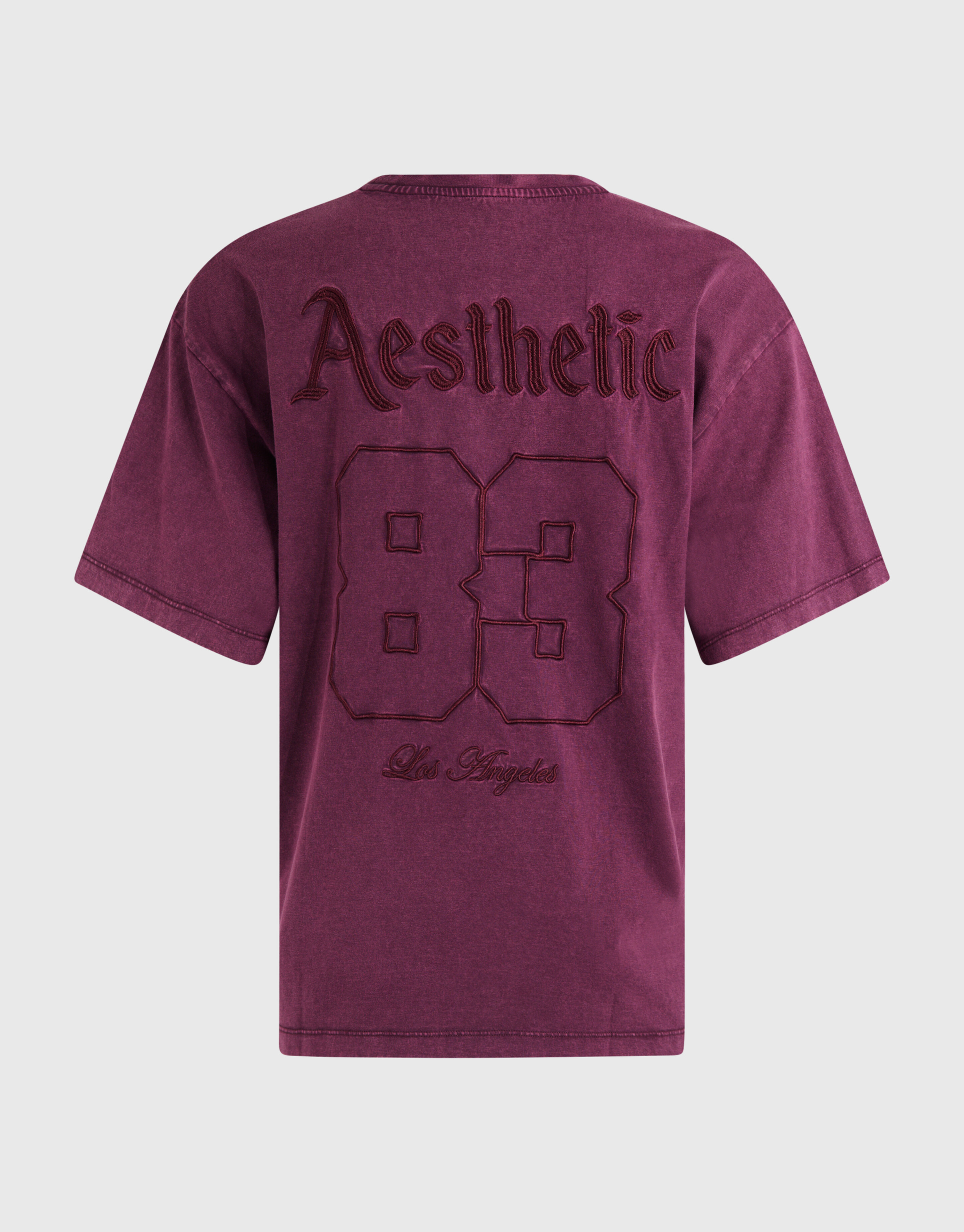 Übergroßes gewaschenes T-shirt Donkerrood SHOEBY WOMEN