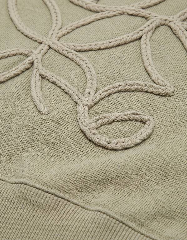 Embroidery Sweater Lichtgroen SHOEBY MEN