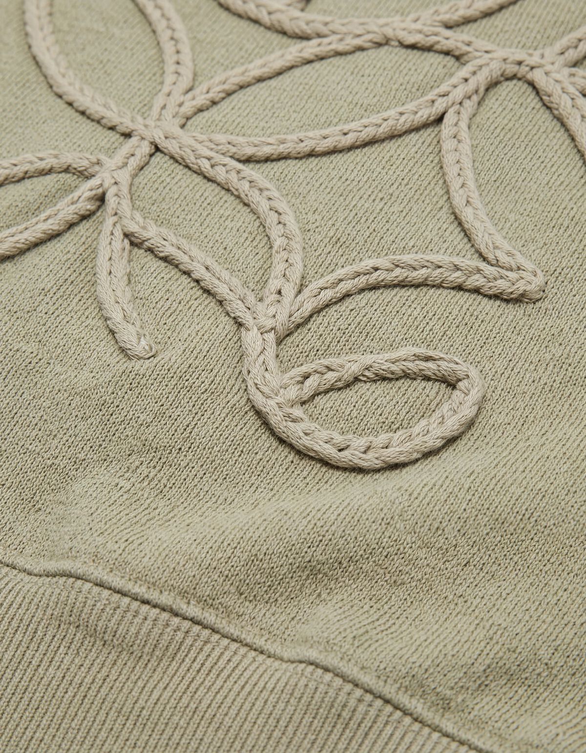 Embroidery Sweater Lichtgroen SHOEBY MEN