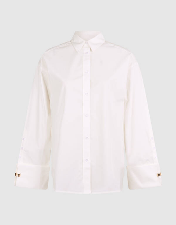 Bluse mit Ringmanschetten Wei&szlig; SHOEBY WOMEN