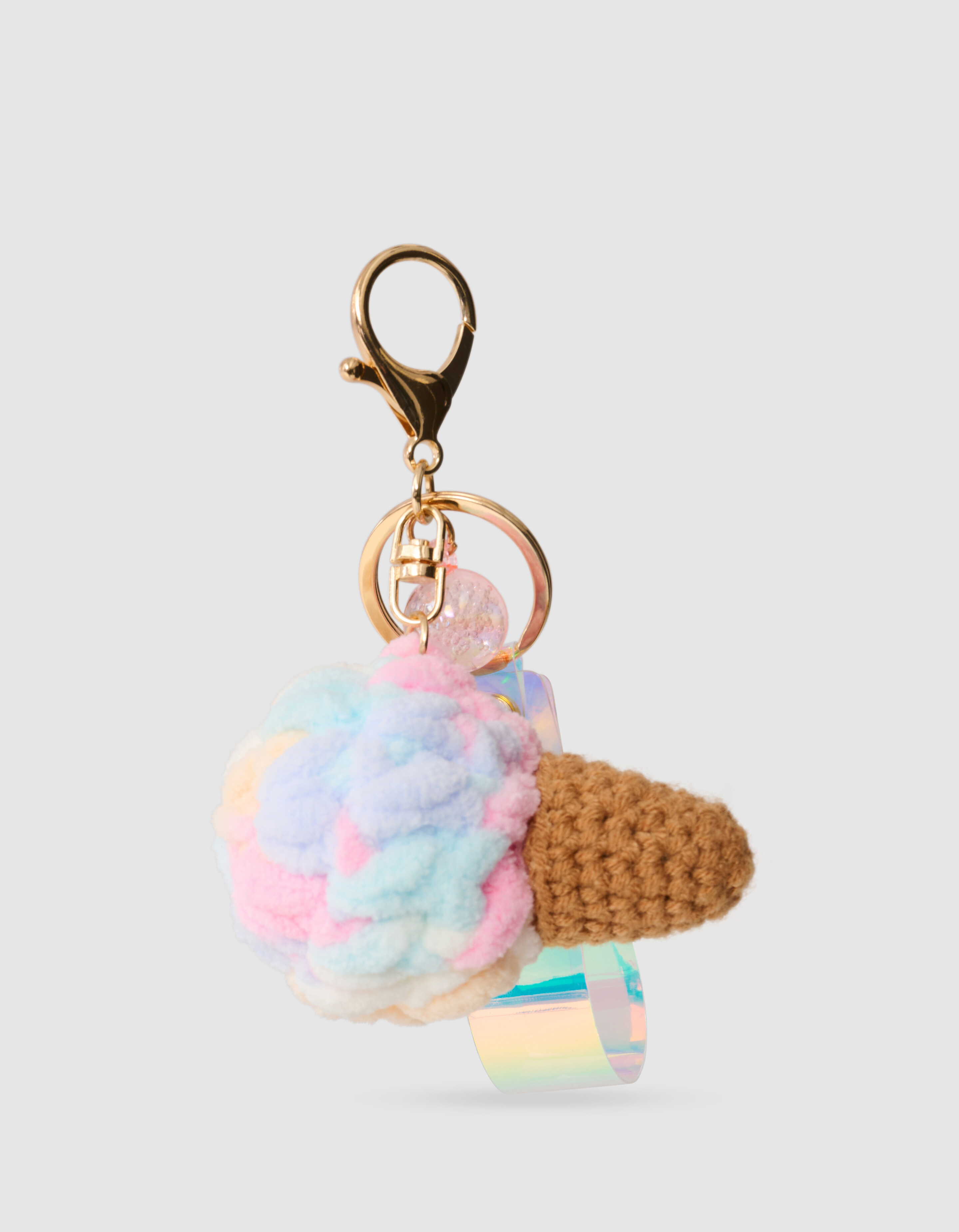 Gehäkelter Eiscreme-Schlüsselanhänger Hellrosa SHOEBY ACCESSOIRES