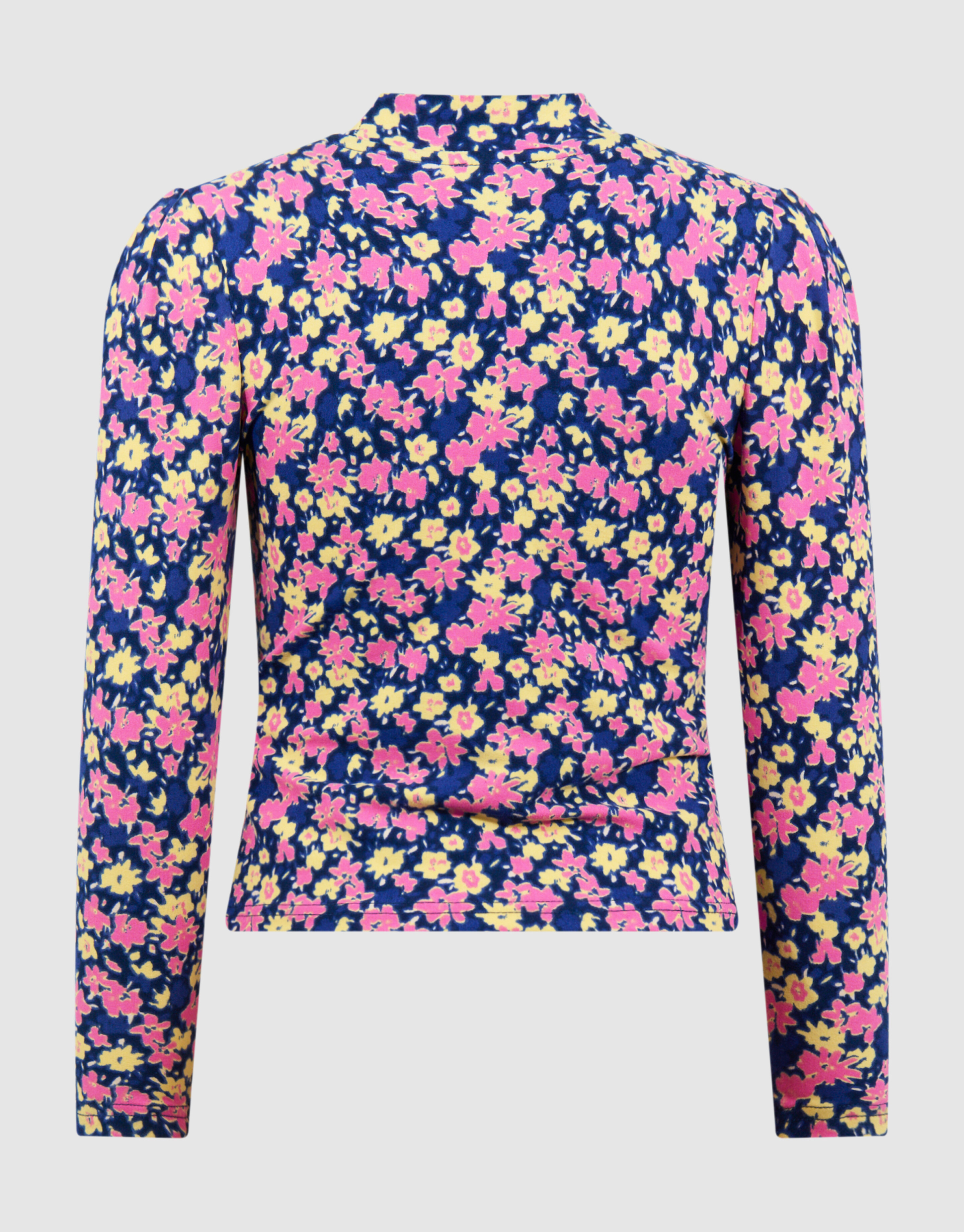 Langarmshirt mit Blumenmuster, dunkelblau/rosa SHOEBY GIRLS