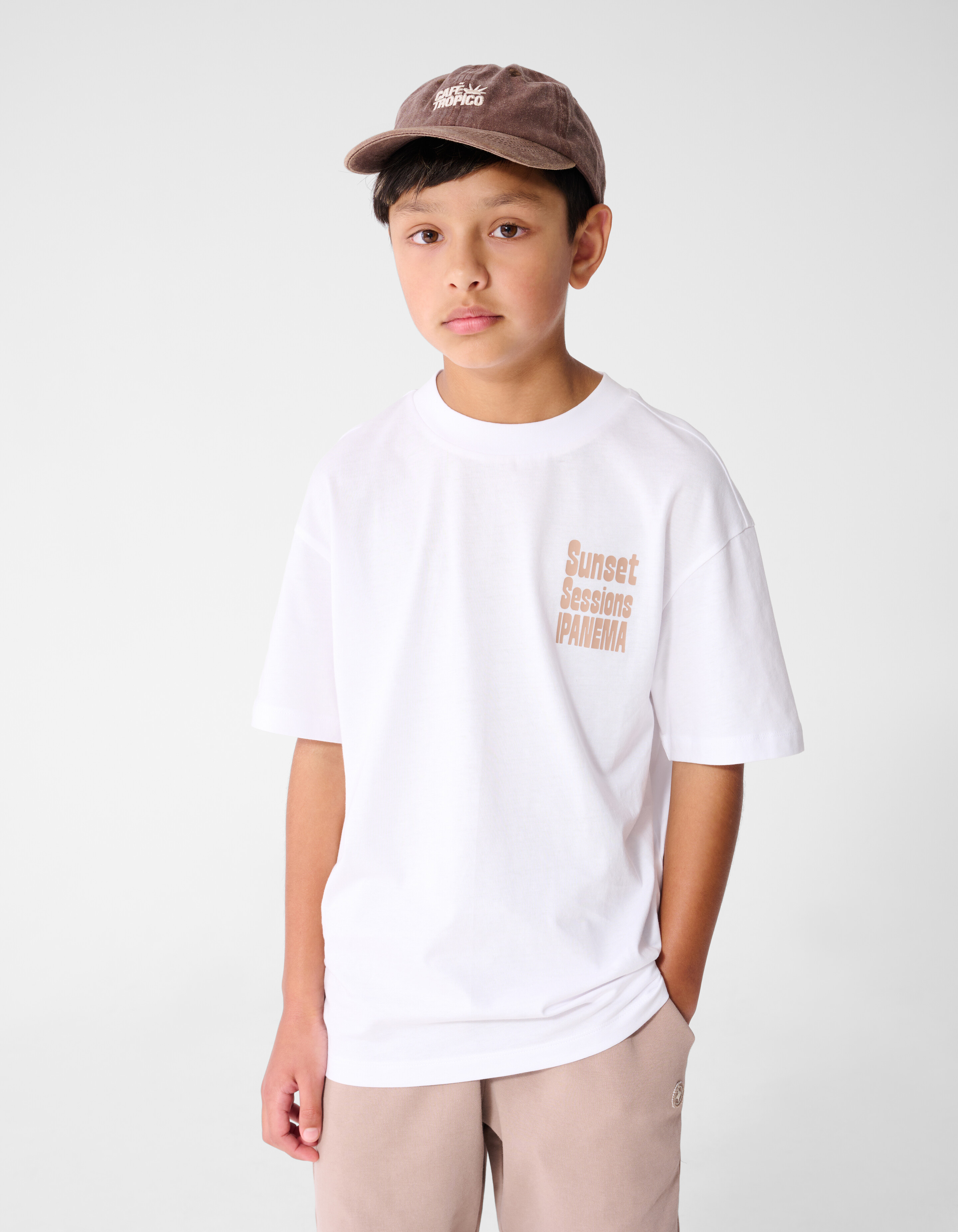 Sunset Artwork T-Shirt Wei&szlig; SHOEBY BOYS