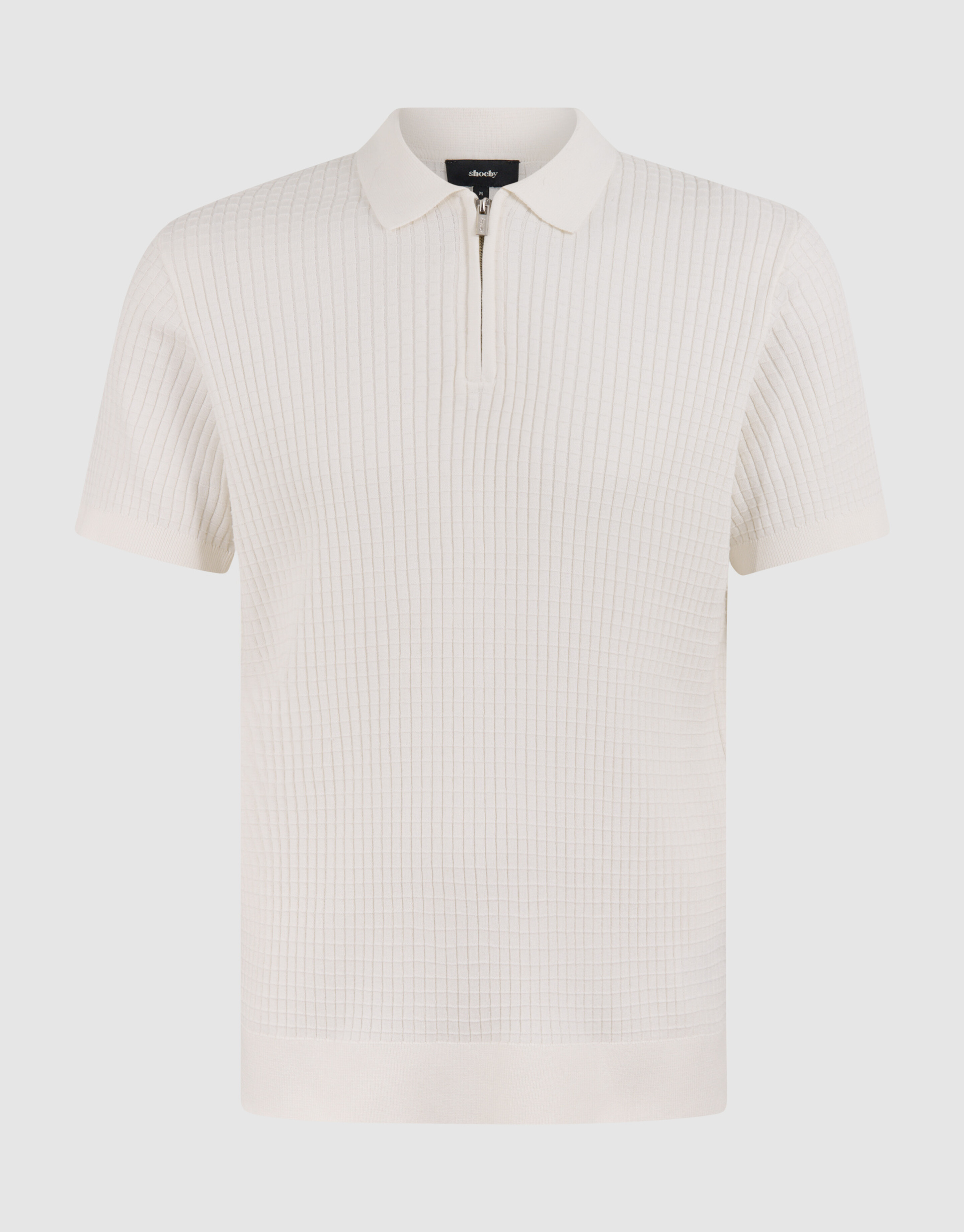 Halbes Reißverschluss-Polo Off White SHOEBY MEN