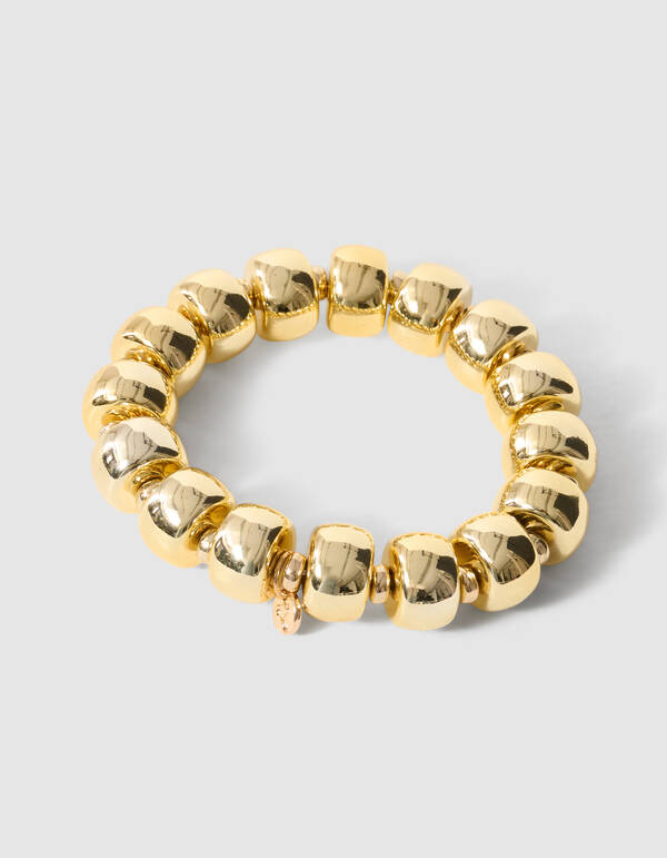 Beaded Wheel Herz Armband Gold SHOEBY ACCESSOIRES