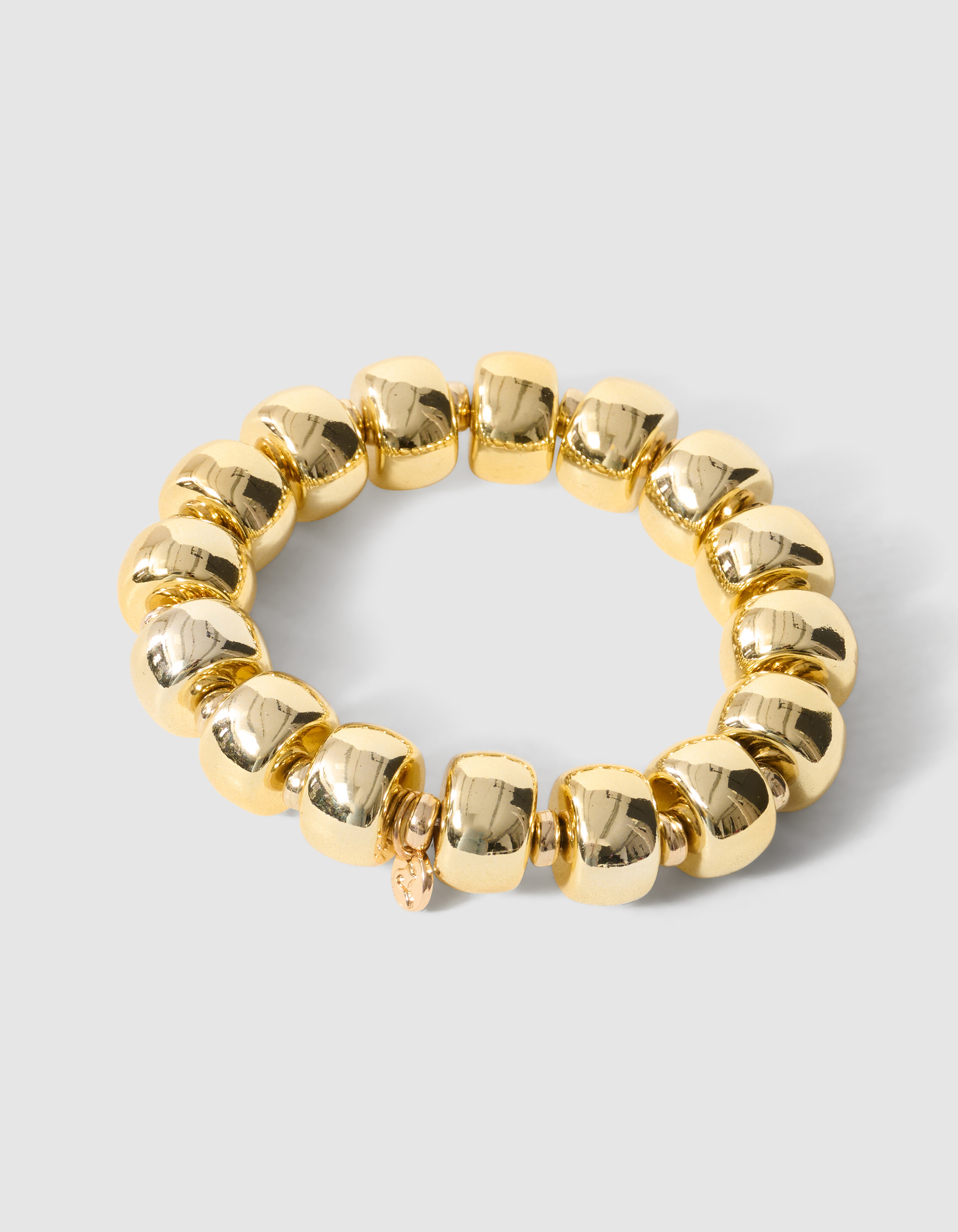 Beaded Wheel Herz Armband Gold SHOEBY ACCESSOIRES