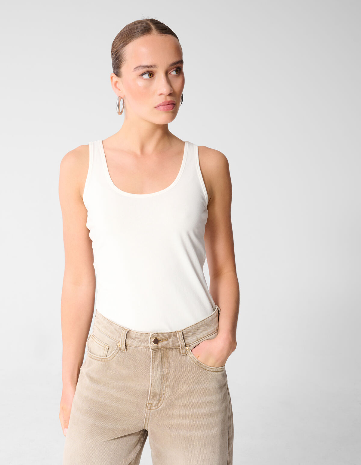 Basic Top Offwhite Eksept