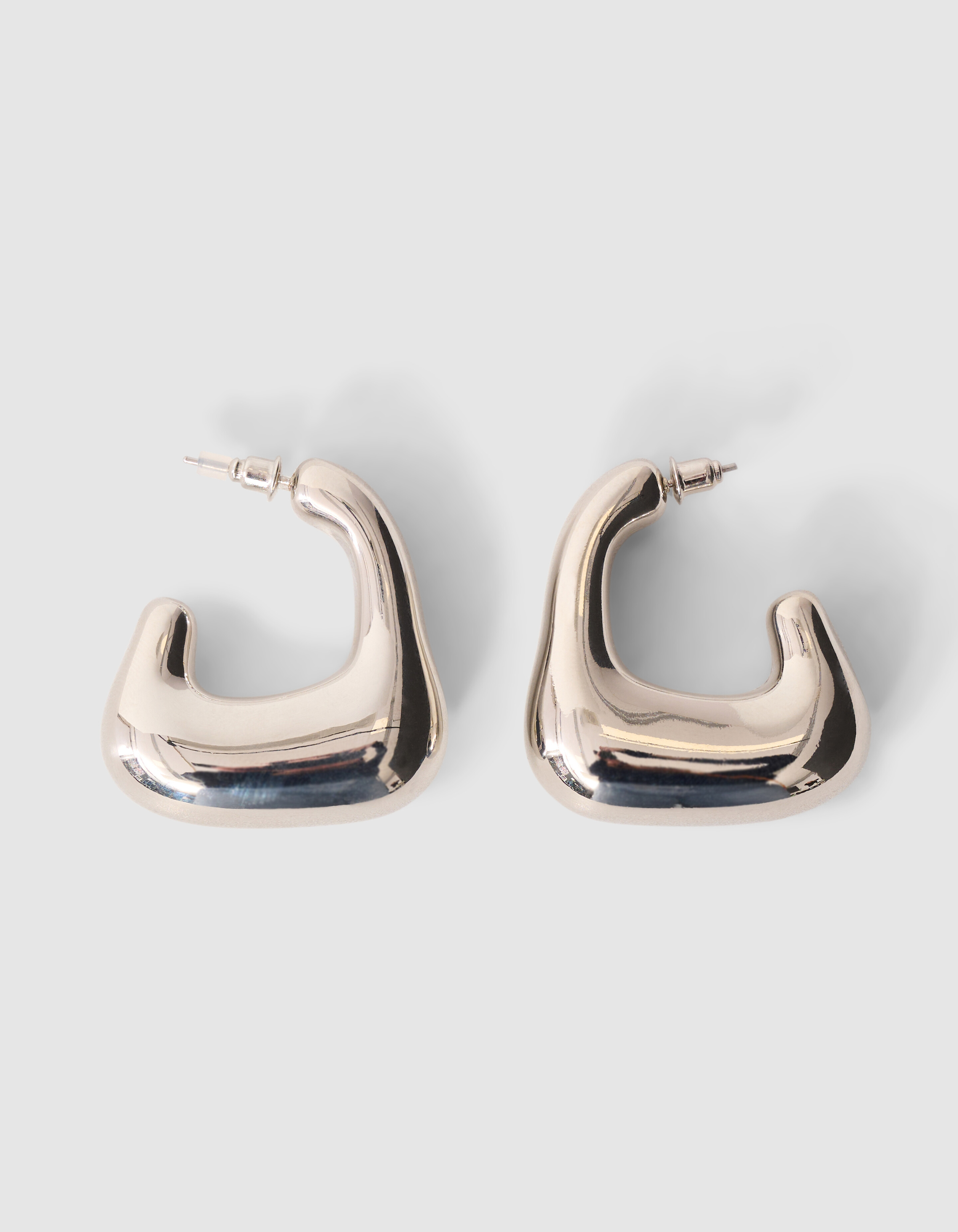 Massive Creolen Ohrringe Silber SHOEBY ACCESSOIRES