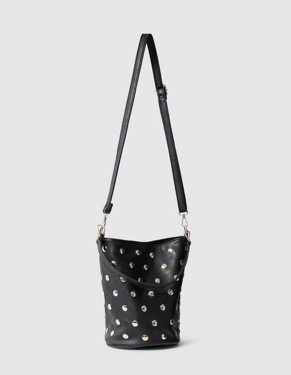 Bucket-Tasche mit Nieten Schwarz SHOEBY ACCESSOIRES
