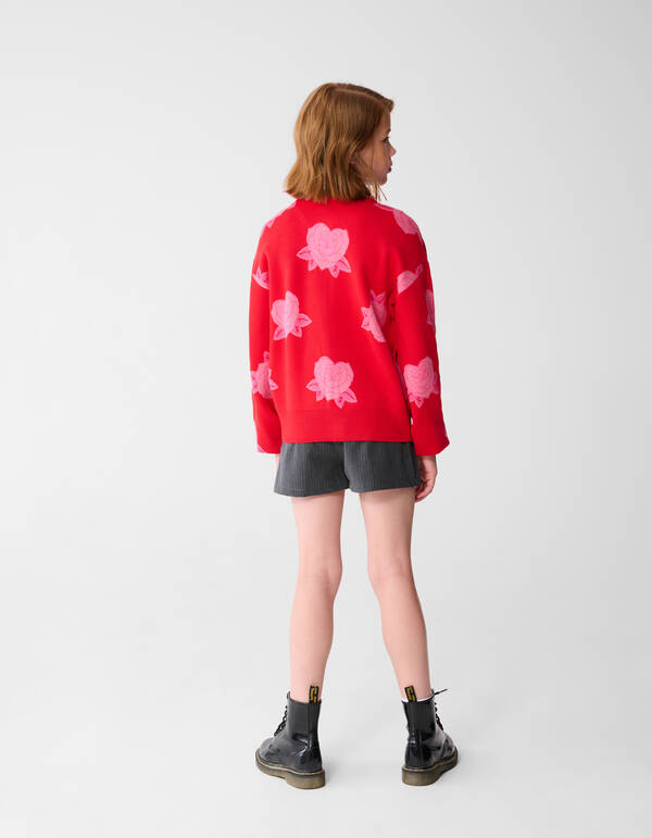 Rose Strickweste Rot SHOEBY GIRLS