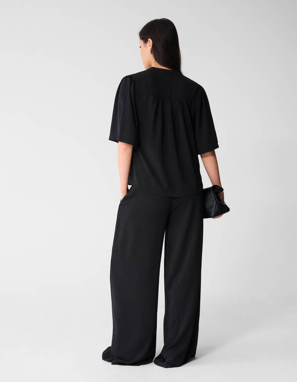 Twist Piping Top Schwarz SHOEBY WOMEN