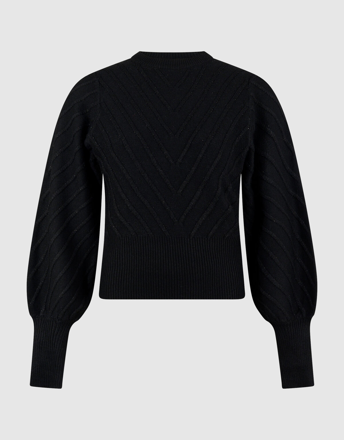 Schwarzer Glitzer-Strickpullover SHOEBY WOMEN