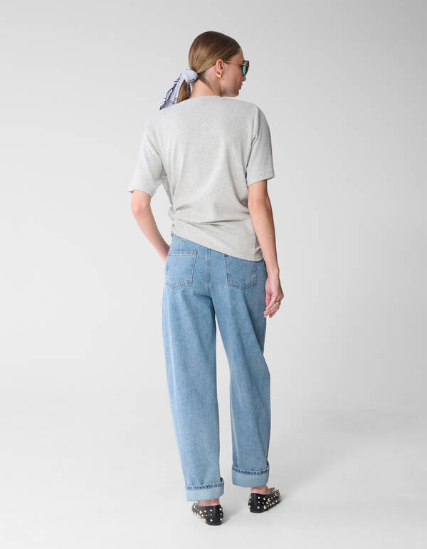 Knoten T-Shirt Hellgrau Von Mieke SHOEBY WOMEN