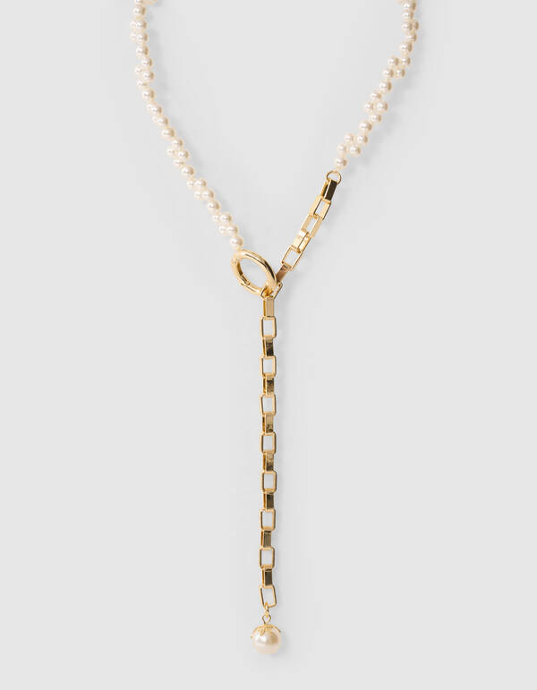 Massive Perlenkette Gold SHOEBY ACCESSOIRES