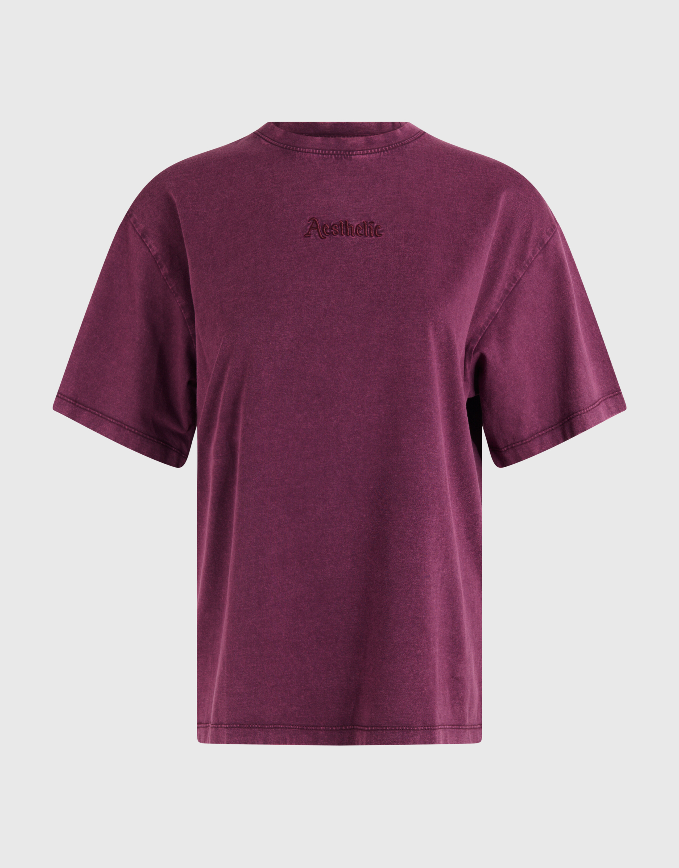 Übergroßes gewaschenes T-shirt Donkerrood SHOEBY WOMEN