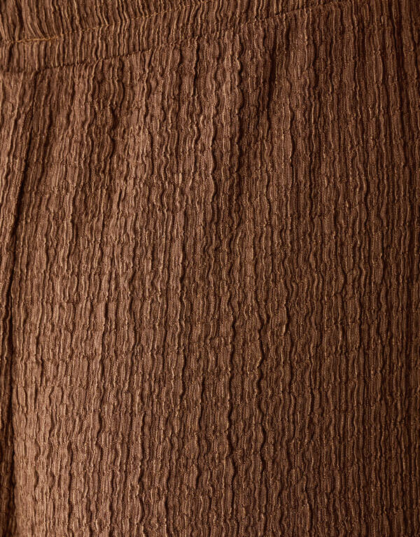 Crinkle Wide-Leg-Hose Braun SHOEBY WOMEN