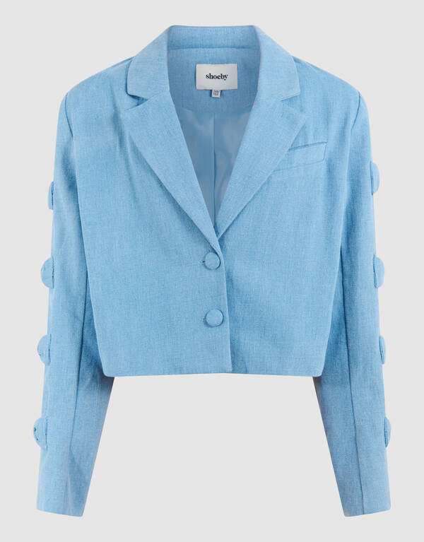 Gek&uuml;rzter Blazer mit Schleife Blau SHOEBY GIRLS
